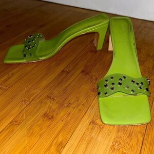 Y2K Green Brat Heeled Sandals